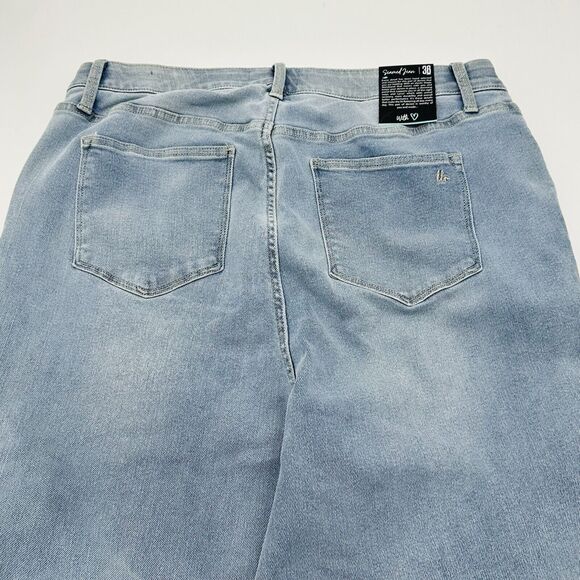 Lularoe Seamed Jeans High Rise Straight Leg Stretch Light Wash Womens Sz 36 NWT - Picture 6 of 10